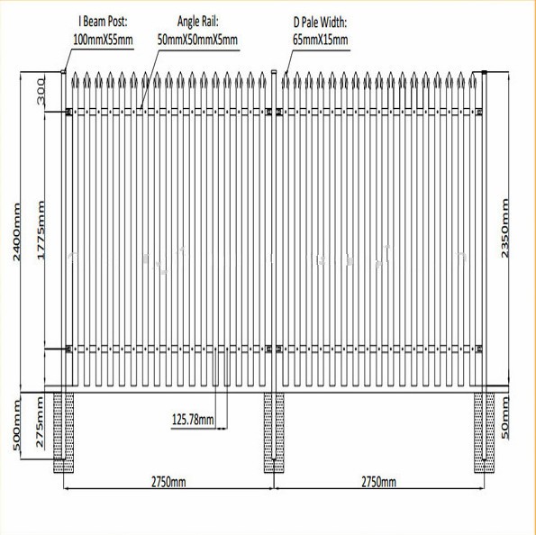 latest company news about Heavy Galvanized Steel Picket Fence Uganda Palisade Fencing Panels  1