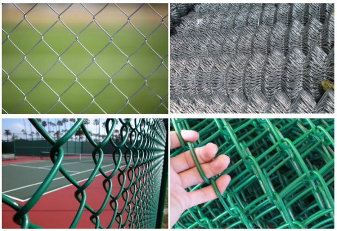 8 Ft Galvanized PVC Coated Cyclone Wire Mesh Chain Link Fence Roll For ...