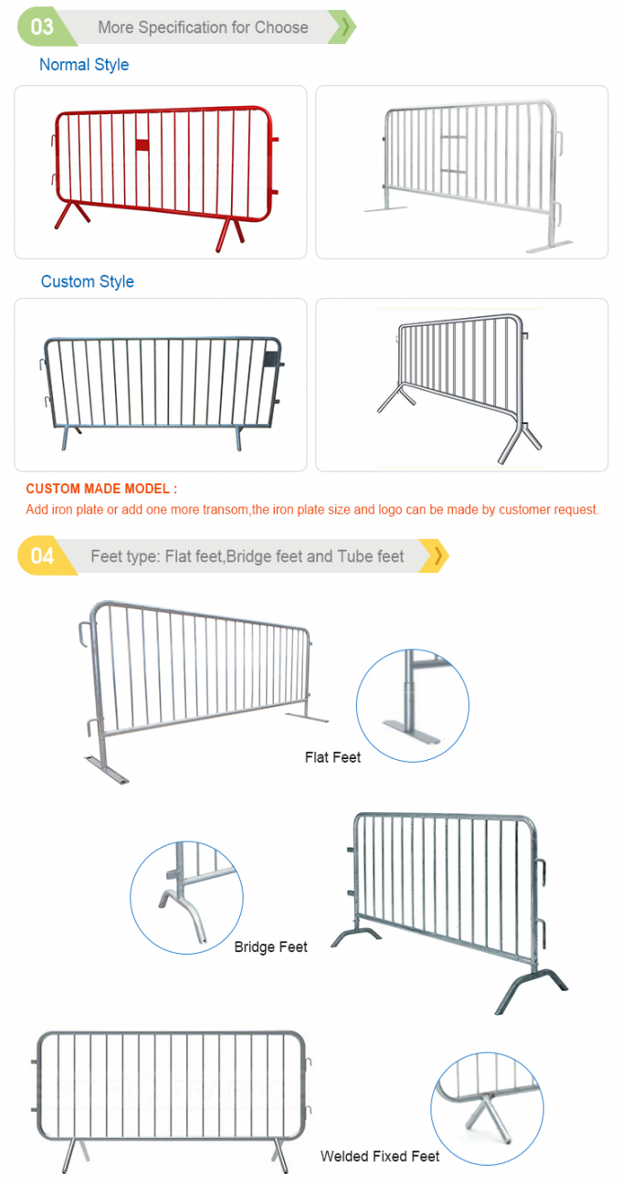 3D Temporary Perimeter Fencing / Crowd Barrier Fencing 2.4 X 2.95m 2