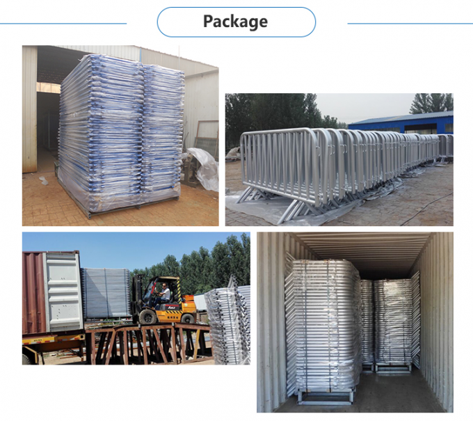 3D Temporary Perimeter Fencing / Crowd Barrier Fencing 2.4 X 2.95m 6