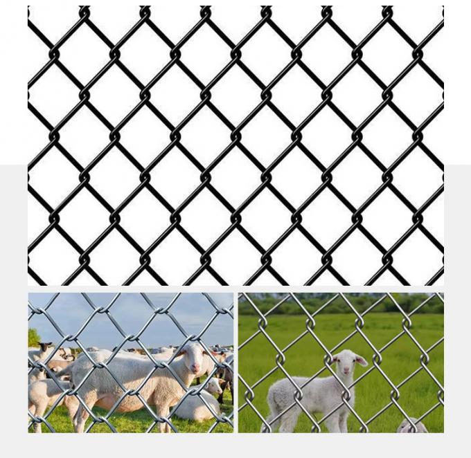 Galvanized Wire Chain Link Fence With High Tensile Metal Rolls 6 Feet Length Or Customizable 6