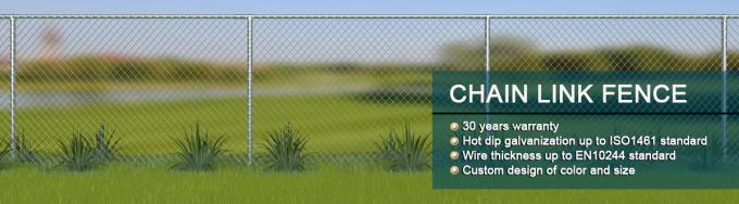 Round Top Rail 9 Gauge Hot Dipped Galvanized Chain Link Fence For Heavy Duty Farming Need 0