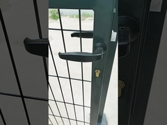 Hot Dip Galvanized Steel Garden Fence Door Tubular Double Gate From The Outside
