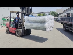 How is the packaging of galvanized chain link fence completed?