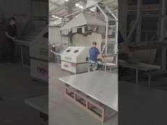 Fence post being drilled