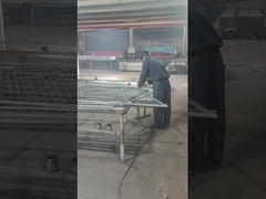 The welding of chain link fence is actually done like this