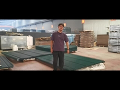 The green four-bend anti-climb fence is really beautiful