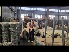 Packaging of barbed wire on top of anti climb fence