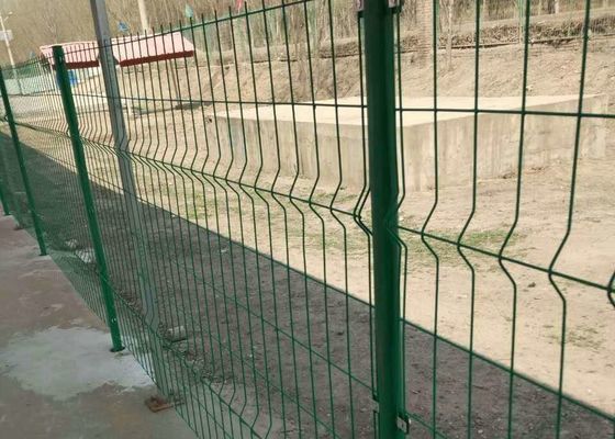 Decorative Yard Pvc Coated Round Post 3mm 3d Mesh Fence