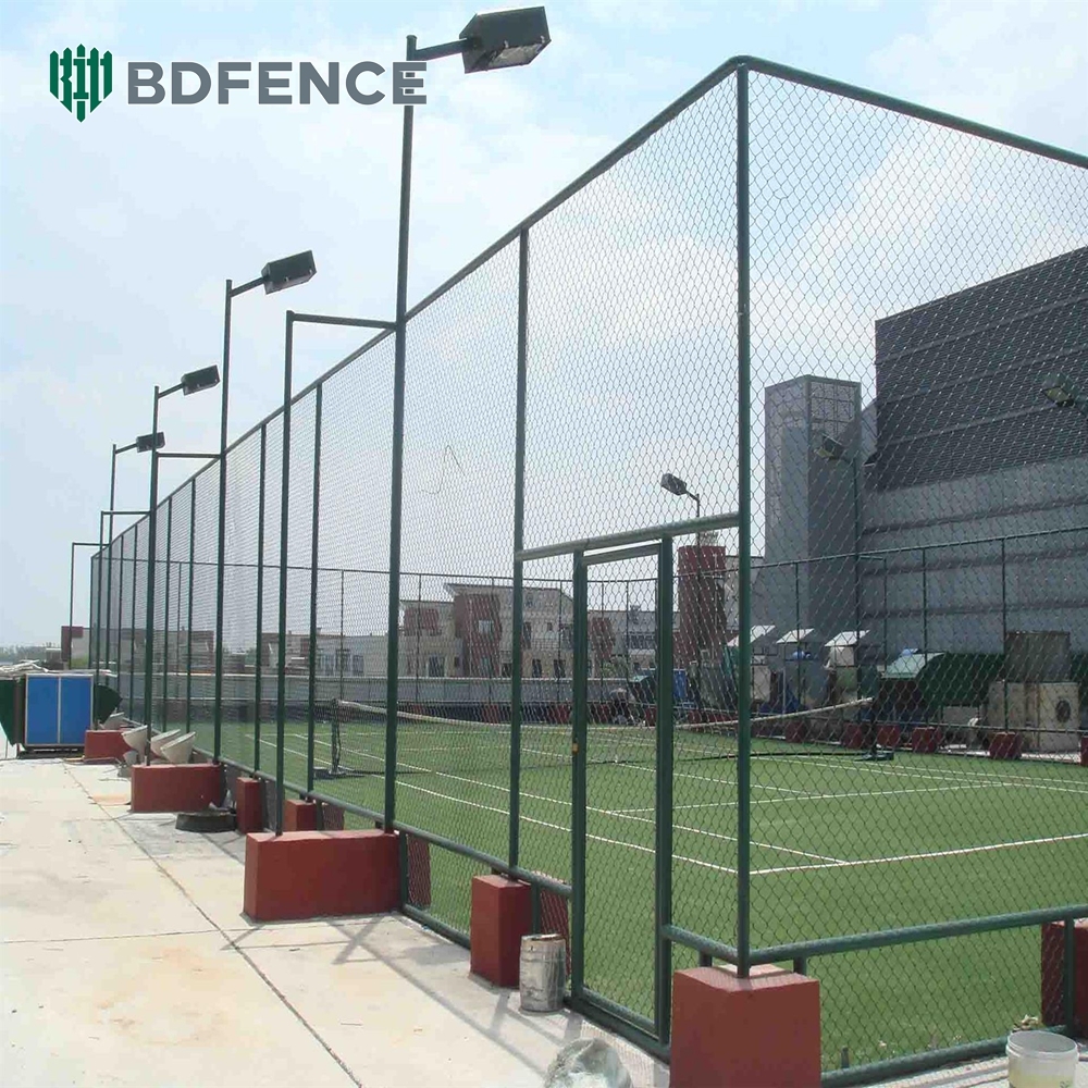 Sports Field 48 Inch Chain Link Fence With Ball-Stop Netting