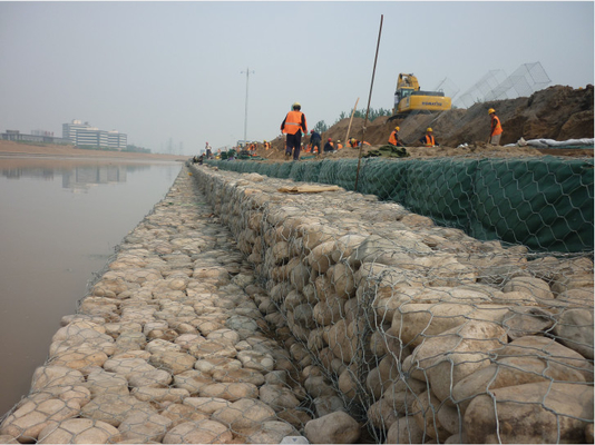 80*100mm Hole Size Gabion Box Retaining Wall 2.0m Length Wire Woven