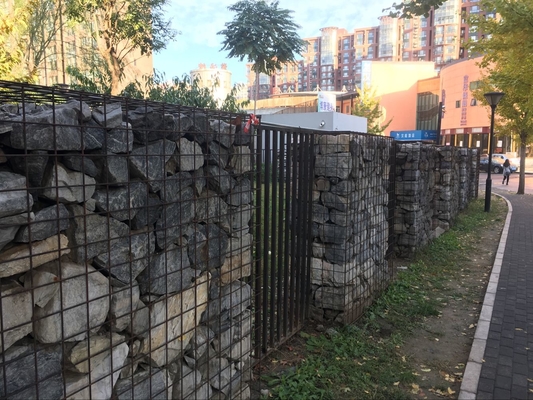 Protective Fences Gabion Mesh Basket Hot Dipped Galvanised Wire