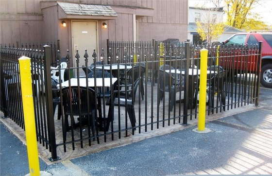 Easily Assembled Metal Fence Garden Ornamental Steel Picket Fence Sliding Gate For Garden Commercial Tubular Fencing