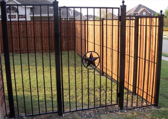 3 Rails Decorative Aluminium Fencing 125mm Picket Distance Square Post Or Rectangle Post