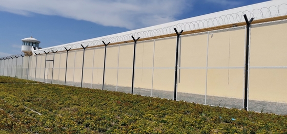 Galvanized Clear View Anti Climb Security Fencing For Airports Prisons Train Stations