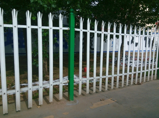 Metal Black Security 6x8 Steel Picket Fence Spear Fence Panels Outdoor Garden Galvanized Wrought Iron Steel Fence Panels