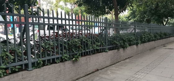 Front Yard Steel Picket Fencing Panels Rail 25*25mm or 40*40mm Blue White Black Green