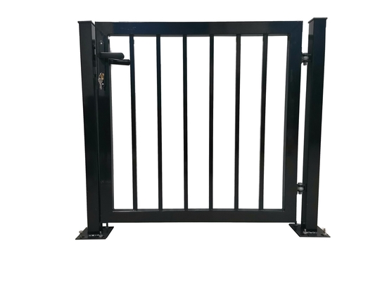 Hot Dip Galvanized Steel Garden Fence Door Tubular Double Gate From The Outside