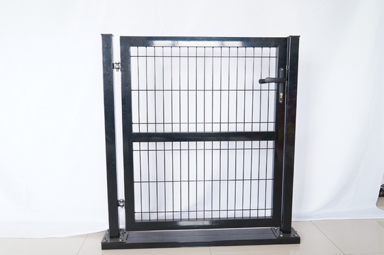 Hot Dip Galvanized Steel Garden Fence Door Tubular Double Gate From The Outside