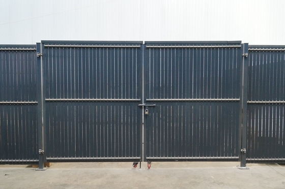 Hot Dip Galvanized Steel Garden Fence Door Tubular Double Gate From The Outside