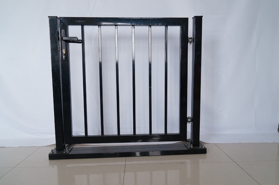 Galvanized Powder Coated Steel Garden Fence Door Tubular Double Gate Waterproof 3D Model for Residential
