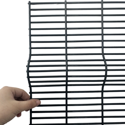 Metal Barbed Wire Mesh Anti Climb Security Fencing 358 For Railway Station