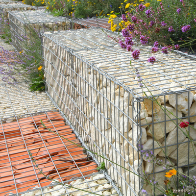 Hot Dipped Galvanised Gabion Boxes Explosion Proof 60X80mm