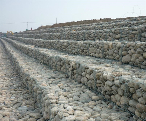 Weaving 1-6mm Gabion Fence System Anti Corrosion