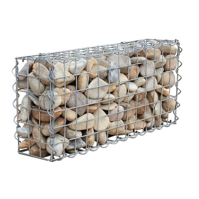 Galvanized 4mm Gabion Fence System Stainless Steel Wire Welded Gabion Wall