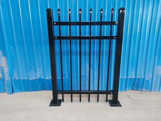 3m Panels Black Metal Picket Fence Powder Coated