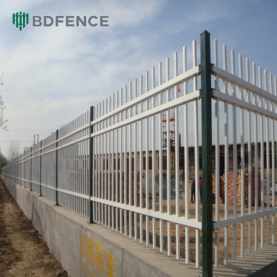 Galvanized Powder Coated Black Welded Metal Pipe Steel Fence Wrought Iron Fence Panels