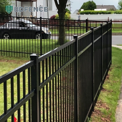 6ft Tall Wrought Steel Tubular Fence Durable Prefabricated ISO9001 Certified