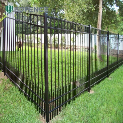 6ft Tall Wrought Steel Tubular Fence Durable Prefabricated ISO9001 Certified