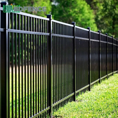 Black Powder Coated Small Villa / Farmyard Border Outdoor Panels Aluminum Decorative Metal Garden Fences