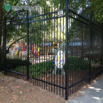 Custom Residential Steel Fencing Black Metal Picket Decorative Wrought Iron Fence Ornamental Steel Fence