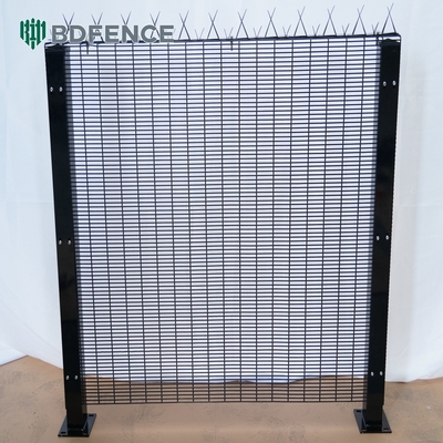 Galvanized Clearvu High Security 358 Anti Climb Fence Plastic Coated Metal Prison Mesh Clear Vu View Fence No Climb