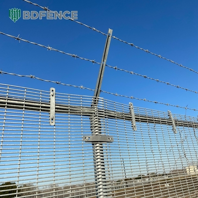 Galvanized Clearvu High Security 358 Anti Climb Fence Plastic Coated Metal Prison Mesh Clear Vu View Fence No Climb