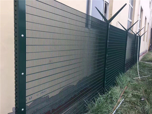 Galvanized Welded Powder Coated Wire Mesh Exterior Fencing Security Fence 358 Anti Climb Fence Panel