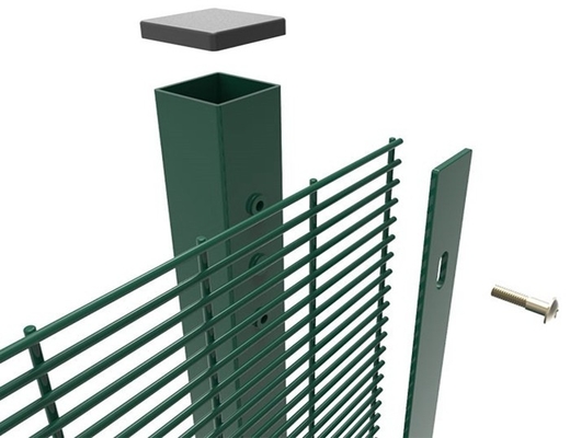 Galvanized Welded Powder Coated Wire Mesh Exterior Fencing Security Fence 358 Anti Climb Fence Panel