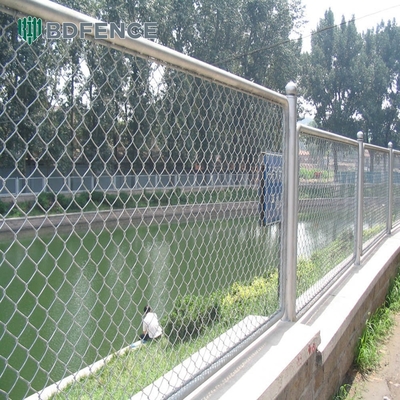 8 Ft Industry Chain Link Security Wire Fence Galvanized For Garden Yard