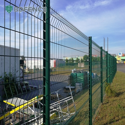 Easy Installation Garden Security Perimeter Customized 3D Curved Iron Wire Mesh Fence Peach Shape Post Fencing