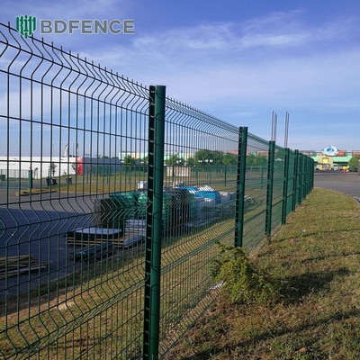 Easy Installation Garden Security Perimeter Customized 3D Curved Iron Wire Mesh Fence Peach Shape Post Fencing