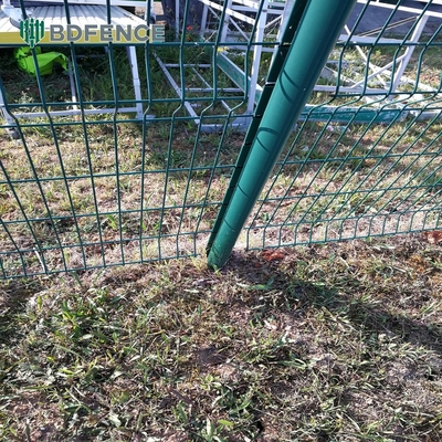 Easy Installation Garden Security Perimeter Customized 3D Curved Iron Wire Mesh Fence Peach Shape Post Fencing