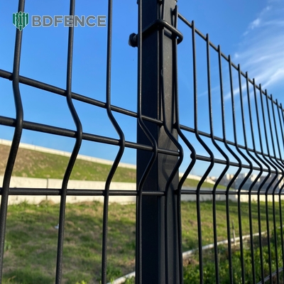 Easily Assembled Powder Coated 3d Security Welded Wire Mesh Fence V Curved Wire Fence
