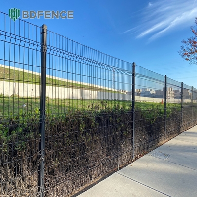 Easily Assembled Powder Coated 3d Security Welded Wire Mesh Fence V Curved Wire Fence