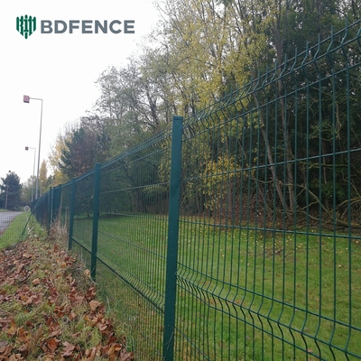 Home Outdoor Garden Metal Triangle Bending Pvc Coated 3d Curved Wire Mesh Fence Fencing