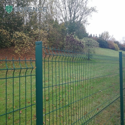 Home Outdoor Garden Metal Triangle Bending Pvc Coated 3d Curved Wire Mesh Fence Fencing