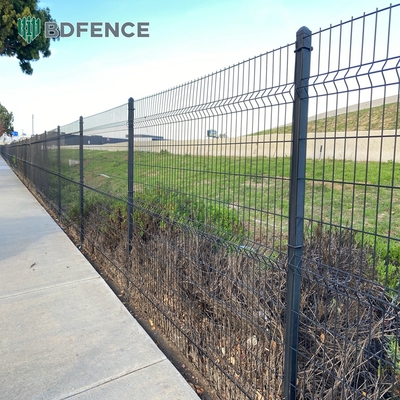 Pvc Coated 3d Welded Wire Mesh Fence Panel V Bending Curved Garden