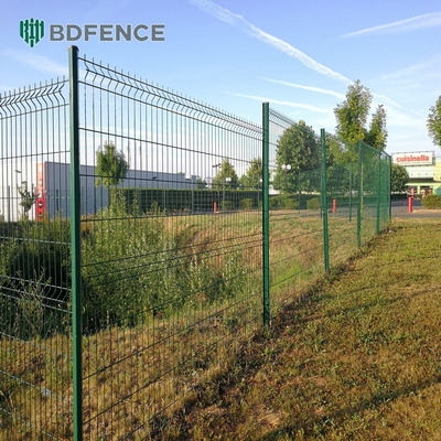 3mm 3d Fence Panels Coated Border Green Garden Wire Mesh Fence With V Folds