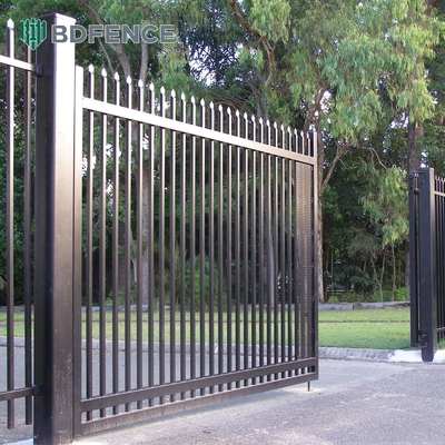 ISO 9001-2008 Spear Top Metal Fence Picket Low Tubular Steel Fence